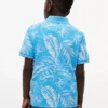 Polo elasticizzata con stampa tropicale per bambini Polo elasticizzata con stampa tropicale per bambini