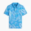 Polo elasticizzata con stampa tropicale per bambini Polo elasticizzata con stampa tropicale per bambini