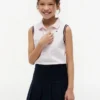 Polo elasticizzata senza maniche a righe per bambini