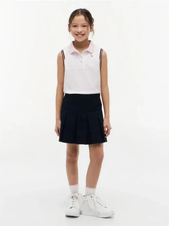 Polo elasticizzata senza maniche a righe per bambini