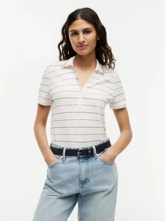 Polo Henley in piqué leggero