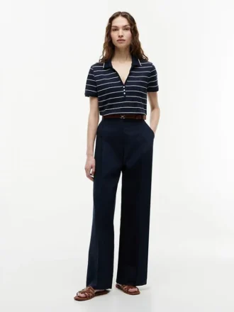 Polo Henley in piqué leggero