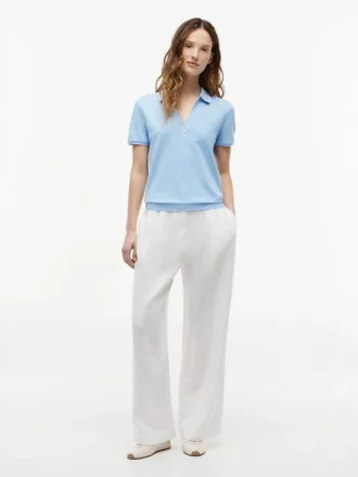 Polo Henley in piqué leggero