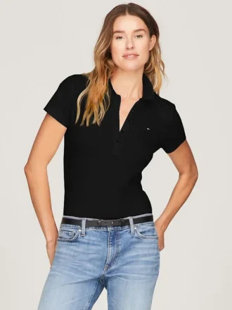 Polo in cotone elasticizzato dalla vestibilità slim Polo in cotone elasticizzato dalla vestibilità slim