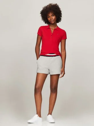 Polo in cotone elasticizzato dalla vestibilità slim