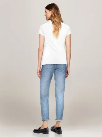 Polo in cotone elasticizzato dalla vestibilità slim