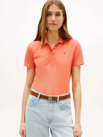 Polo in cotone elasticizzato, vestibilità slim Polo in cotone elasticizzato, vestibilità slim