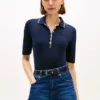Polo slim fit a maniche corte con bordi Polo slim fit a maniche corte con bordi
