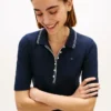 Polo slim fit a maniche corte con bordi Polo slim fit a maniche corte con bordi