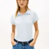 Polo slim fit con logo foglia d’alloro