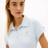 Polo slim fit con logo foglia d’alloro