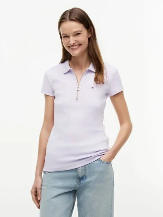 Polo slim fit con zip Polo slim fit con zip