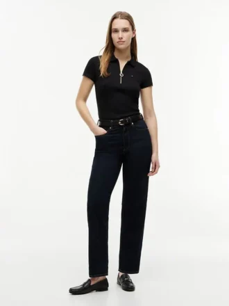 Polo slim fit con zip