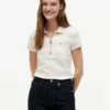 Polo slim fit con zip e strisce da rugby Polo slim fit con zip e strisce da rugby