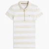 Polo slim fit con zip e strisce da rugby Polo slim fit con zip e strisce da rugby