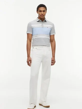 polo slim fit in piqu elasticizzato a righe larghe 2 4 330x440 - Polo slim fit in piqu&eacute; elasticizzato a righe larghe