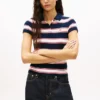 Polo Tommy Jeans Slim Fit in maglia a costine