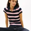 Polo Tommy Jeans Slim Fit in maglia a costine