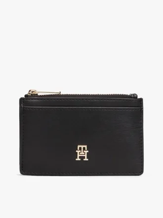 Portacarte con logo monogramma e cerniera