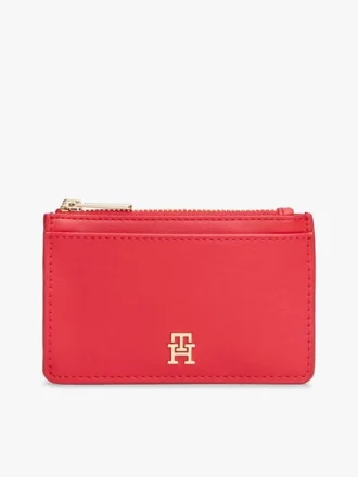 Portacarte con logo monogramma e cerniera
