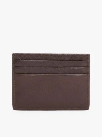 Portacarte in pelle martellata con monogramma
