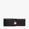 Portafoglio a doppia piega in pelle martellata con chiusura magnetica