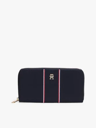 Portafoglio con zip a righe
