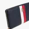 Portafoglio con zip a righe