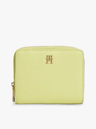 Portafoglio con zip e logo monogramma