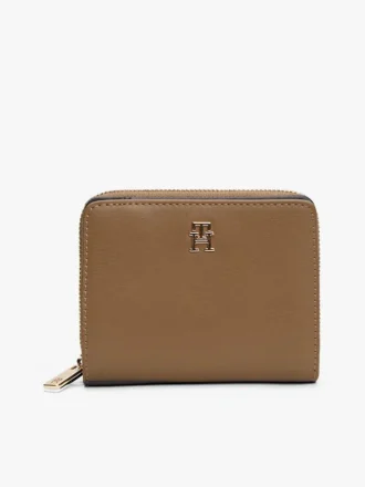 Portafoglio con zip e logo monogramma