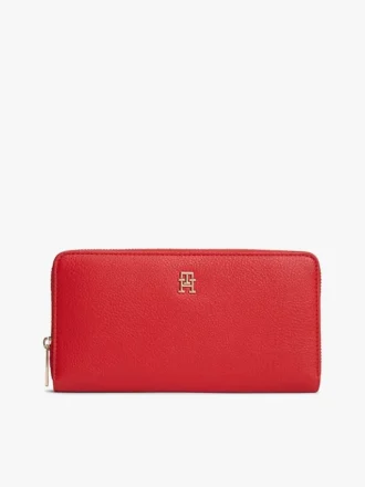 Portafoglio grande con zip e logo monogramma