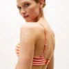 Reggiseno a triangolo a righe Reggiseno a triangolo a righe