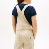 Salopette in denim elasticizzato a gamba larga per bambina Salopette in denim elasticizzato a gamba larga per bambina
