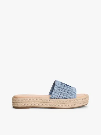 Sandali espadrillas con monogramma in script