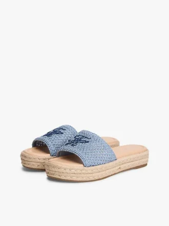 Sandali espadrillas con monogramma in script