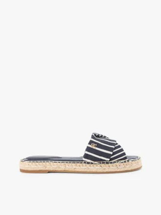 Sandali espadrillas in tela a righe
