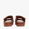 Sandalo con doppio cinturino in pelle nabuk Sandalo con doppio cinturino in pelle nabuk