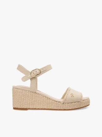 Sandalo espadrilla con zeppa intrecciata Sandalo espadrilla con zeppa intrecciata