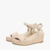 Sandalo espadrilla con zeppa intrecciata Sandalo espadrilla con zeppa intrecciata