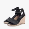 Sandalo espadrille con zeppa in rafia Sandalo espadrille con zeppa in rafia