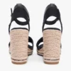 Sandalo espadrille con zeppa in rafia Sandalo espadrille con zeppa in rafia