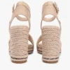 Sandalo espadrille con zeppa in rafia Sandalo espadrille con zeppa in rafia