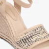 Sandalo espadrille con zeppa in rafia Sandalo espadrille con zeppa in rafia
