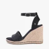 Sandalo espadrille con zeppa in rafia Sandalo espadrille con zeppa in rafia