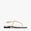 Sandalo in pelle con dettagli metallici Sandalo in pelle con dettagli metallici
