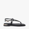 Sandalo in pelle con dettagli metallici Sandalo in pelle con dettagli metallici