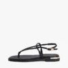 Sandalo in pelle con dettagli metallici Sandalo in pelle con dettagli metallici