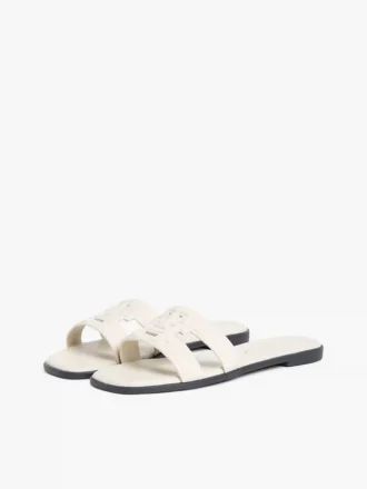 Sandalo in pelle con TH Monogram