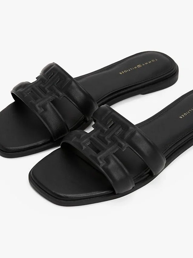 Sandalo in pelle con TH Monogram Sandalo in pelle con TH Monogram