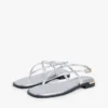 Sandalo in pelle metallizzata Sandalo in pelle metallizzata